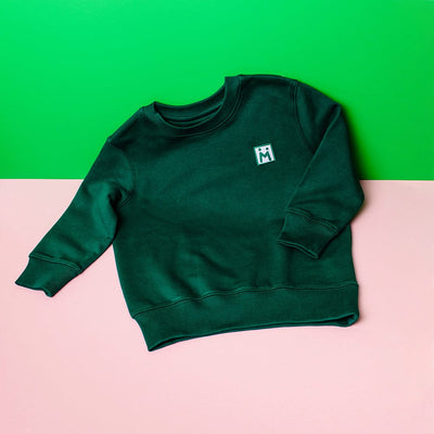 Sweatshirt FULL HEARTS - Dark Green