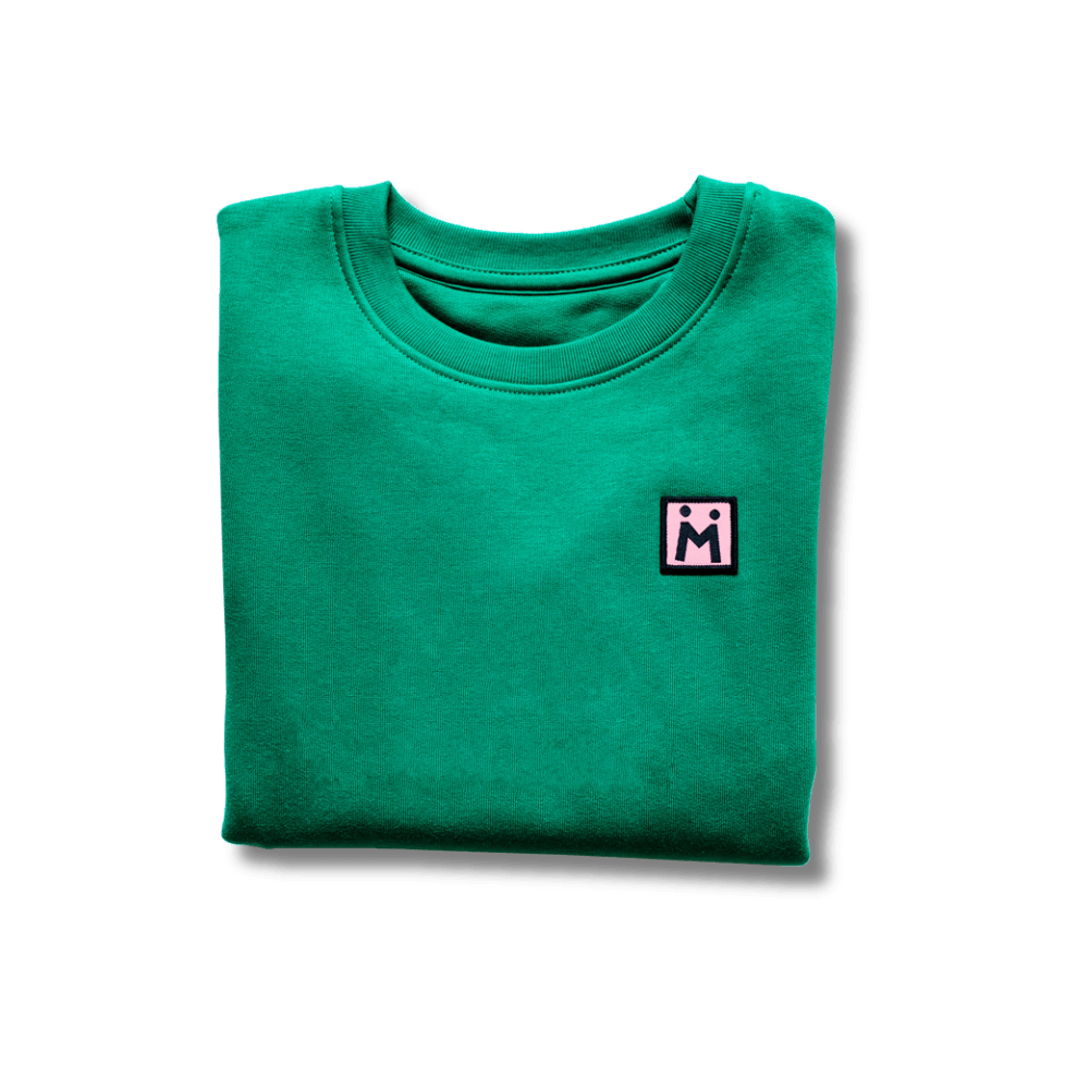 Sweatshirt HEARTS - Green